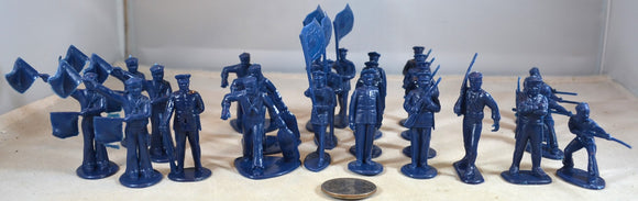 Marx US Marines Sailors Toy Soldiers Dark Blue