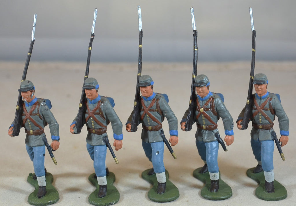 Marx Painted Confederate Civil War Infantry Marching