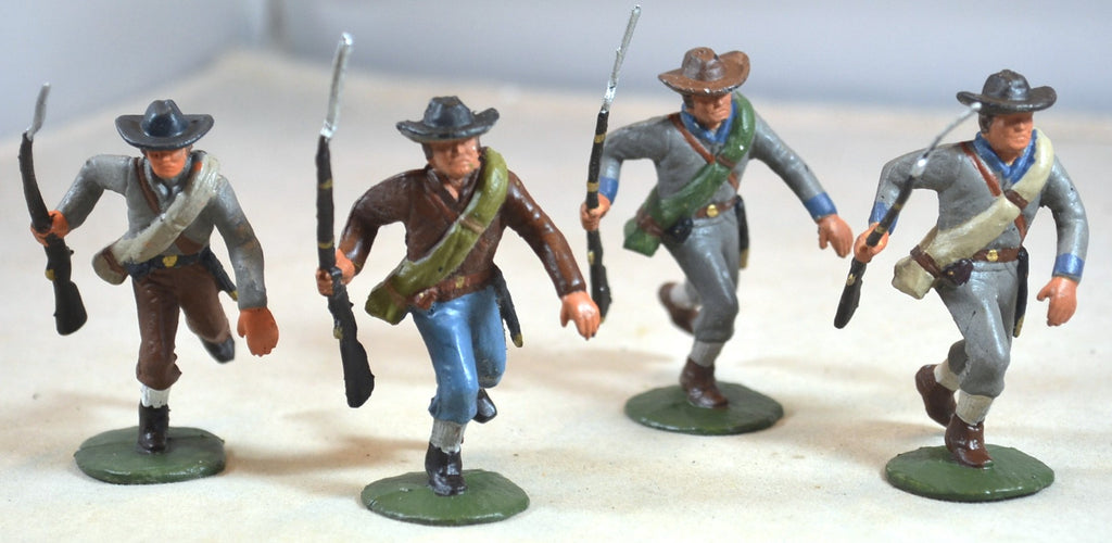 Marx Painted Civil War Confederate Infantry Running