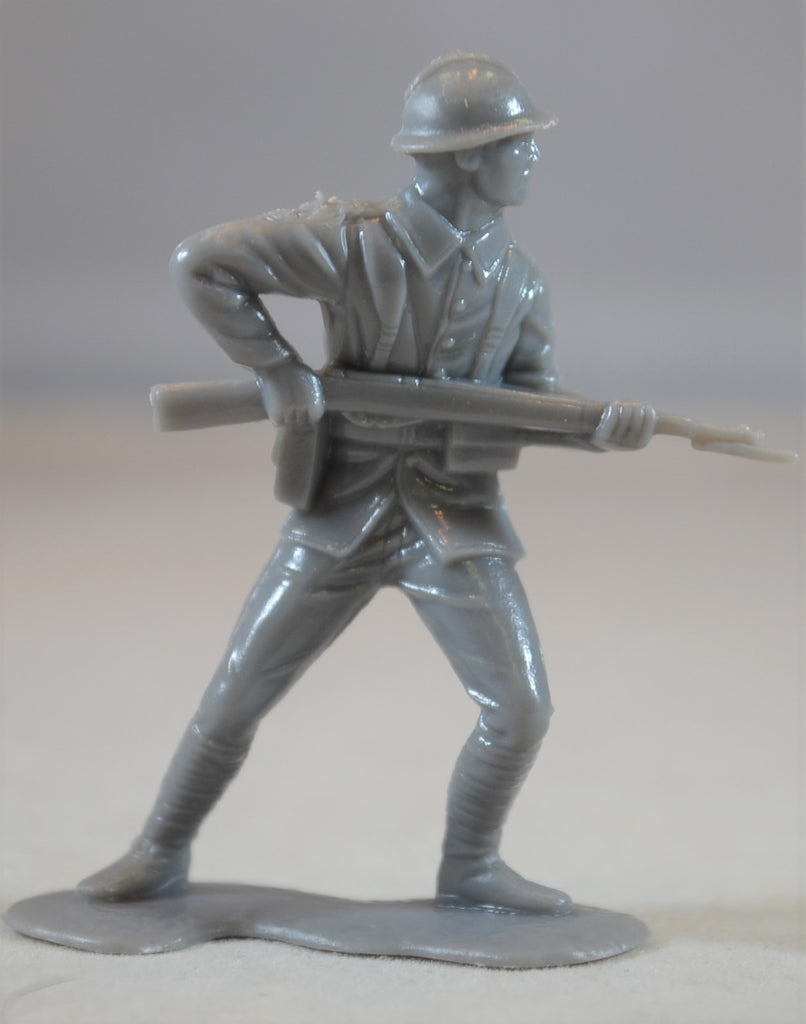 Marx WWII French Infantry Figure #1 Gray
