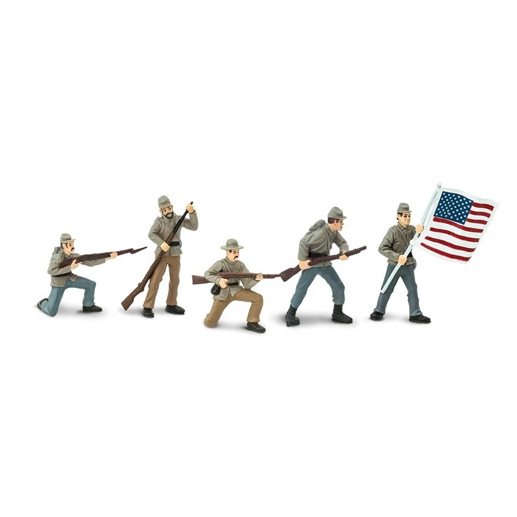 Safari Ltd. Painted Civil War Confederate Infantry Soldiers Designer Toob