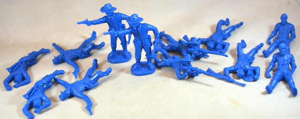 TSSD Dismounted Cavalry with Casualties Medium Blue Set #17MB