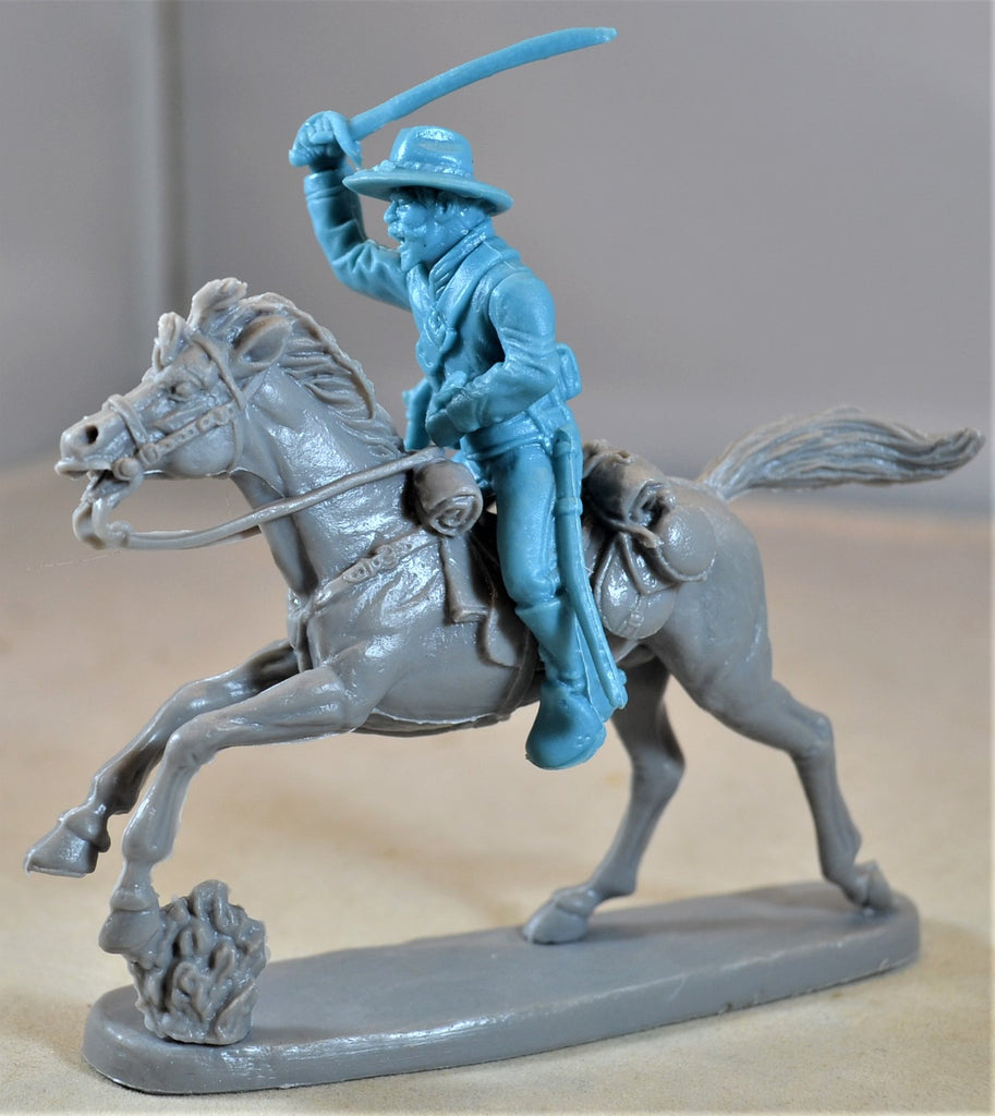TSSD US Union Cavalry Horse and Single Rider with Sword Light Blue