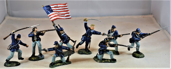 TSSD Painted Union Charging Infantry Set #2A