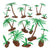 BMC Classic Marx Palm Trees and Ferns (Bushes) - 16 Piece Set
