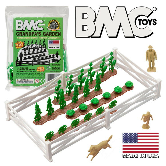 BMC Classic Marx Grandpa's Garden Crop Rows Ranch Fence Farm Characters Set
